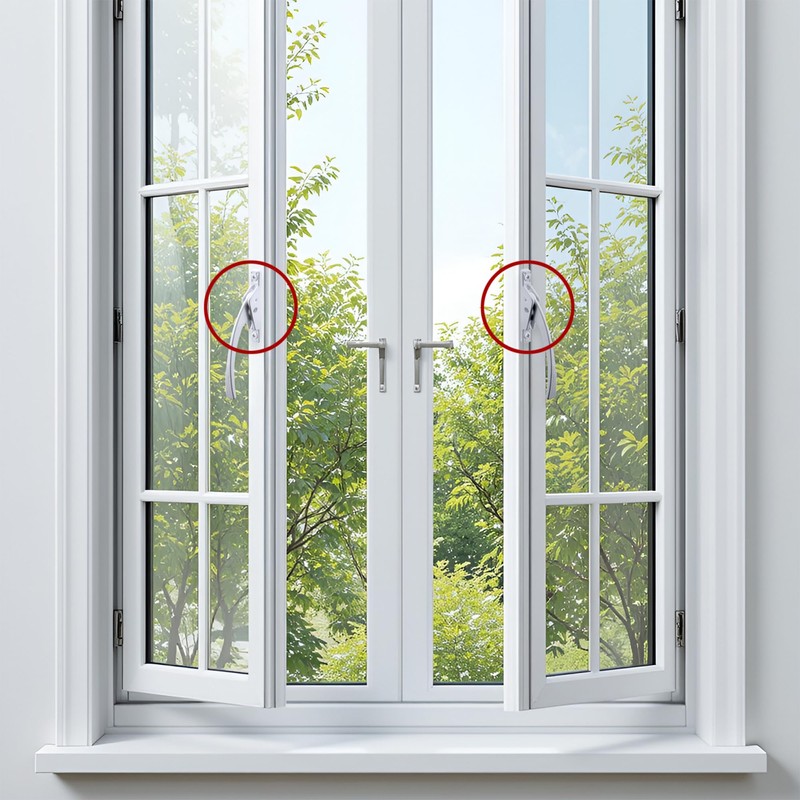 Prime-Line H 3716 White Casement Window Locking Handle (Single Pack)