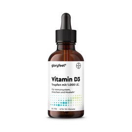Vitamin D3 Drops, 50 ml, 1700 Drops, Laboratory Tested, 1000 IU per Drop, in MCT Oil from Coconut, No Additives, High Dose, Made in Germany