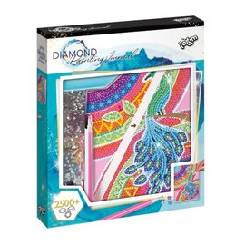 Totum 079762 Peacock Diamond Painting Craft Set Notebook, Colourful