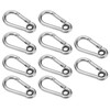 10Pcs Snap Hook Stainless Steel Safety Rope Spring Carabiner Hanging