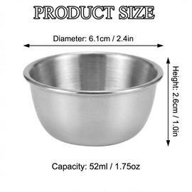 Xygobla 8Pcs Stainless Steel Sauce Cups Set