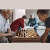 AMEROUS Magnetic Wooden Chess Set, 12.8" x 12.8" Walnut Chess
