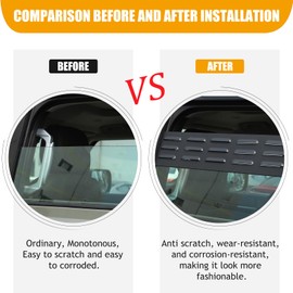 Bekantogy2PCS Car Rear Window Louver Vent Cover Compatible with Land Rover Defender 110 130 2020-2025 Rear Door Window Ventilation Shutters Rear Window Ventilation Cover Aluminum Alloy Shutters Cover