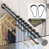 Ganchos de Cortinas para Baño de Doble Gancho Deslizable,3.6cm×7.5cm ，30pcs