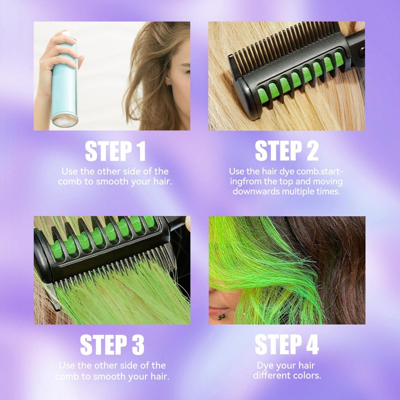 BEUKING Temporary Color Hair Dyeing Comb, Disposable Folding Hair Dye