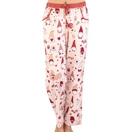 Lazy One Pajamas for Women, Cute Pajama Pants and Top Separates, Valentine Gnome (Medium)