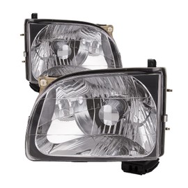 HEADLIGHTSDEPOT Headlgiht Pair For Toyota Tacoma Pickup 01-04 Left and Right Halogen Lamp Set