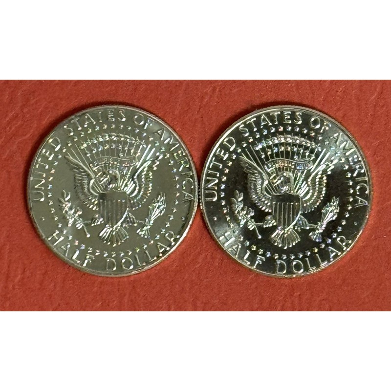 Set Of 2 Coins 2025 P&D 50 Cents Kennedy Half
