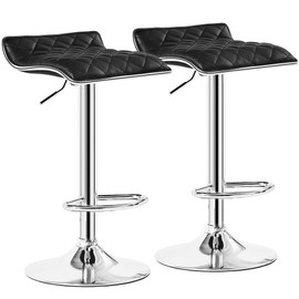VECELO Adjustable Bar Stools Set of 2, Bar Height Stools for Kitchen Counter
