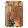 2-Piece Acacia Cutting Board Set W/ Non-Slip Feet Juice Grooves