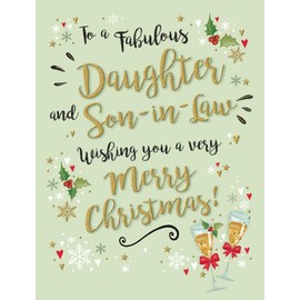 Piccadilly Greetings Modern Christmas Card Daughter & Sister in Law - 8 x 6 inches