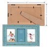 Prinz Homestead Blue Three-Picture Frame, 4 x 6 Distressed Wood