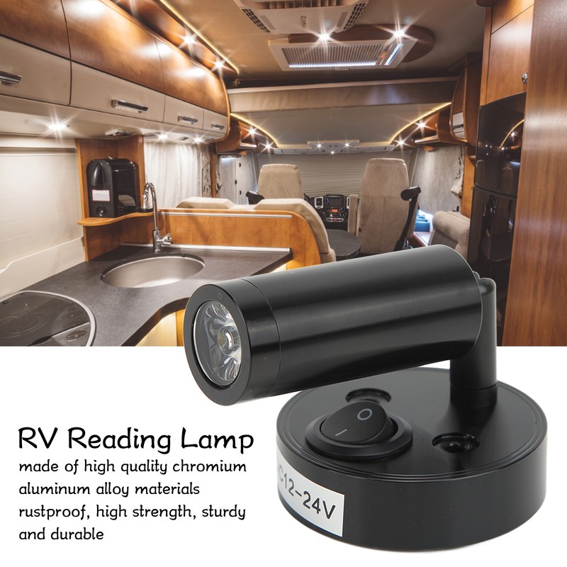 RV Bedside Reading Light Rotatable Wall Mount LED Spot Reading