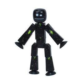 Zing StikBot Paquete individual – Incluye 1 StikBot – cifras de acción y accesorios coleccionables, animación Stop Motion, a partir de 4 años (brillante negro sólido)