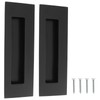 QOPAHI Recessed Door Handles Matt Black Sliding Door Handles, 150mm