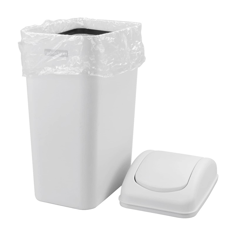 Buyitt Plastic Swing Bin Trash Bin, Waste Bin with Lid,