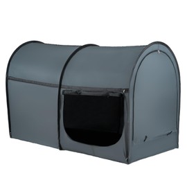 VEVOR Bed Tent, 75" x 39" x 47" Twin Size 4 Doors Block Out Light Sleeping Bed Canopy Breathable Dream Tent with 0.28 in Fiber Poles on Bed Privacy for Indoor Sleeping Tents