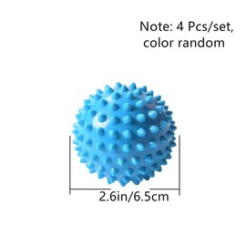 Angeer 4 Pcs/Set Dryer Tumble Balls, Reusable Dryer Laundry Balls Dryer Cubes for Non-Melt New Softer Material (Color Random)