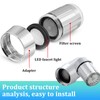 LED Tap, Set of 4 LED Luminous Three-Colour Faucet Water