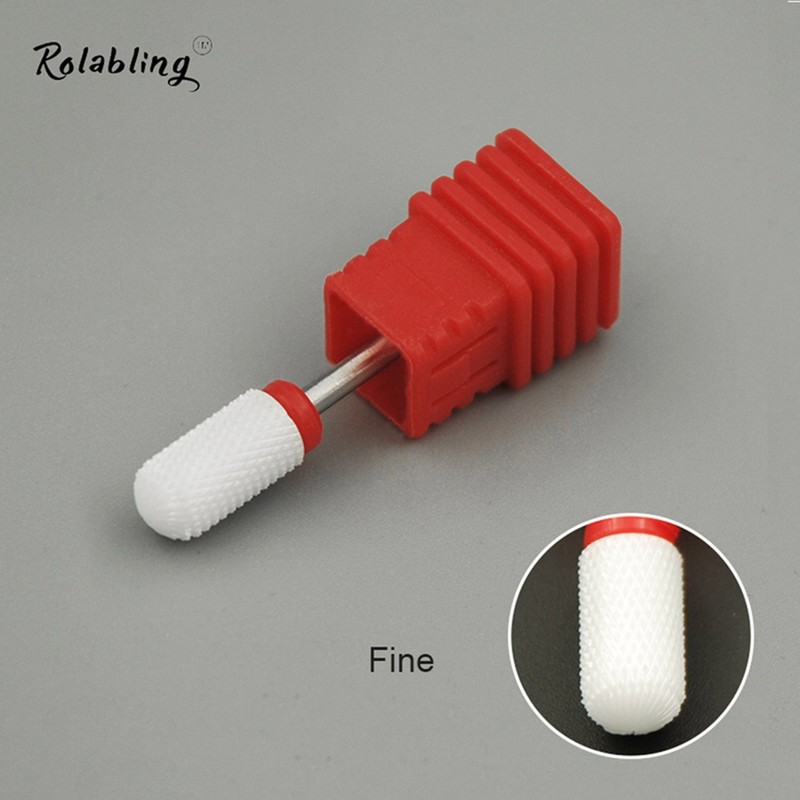 Rolabling Round Head Ceramic Nail Drill Bit For Electric Nail