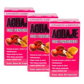 Aguaje Con Fenogreco 60 Caps Pack De 3 Piezas Naturalin N/a