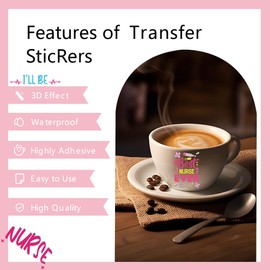 UV DTF Cup Wraps Transfer - 20 Sheets Nurse UV DTF Cup Wraps Stickers Nurse Theme Inspirational Rub On Waterproof Decals Transfer for Girls 16 Oz Tumbler Cute DIY Craft Gifts