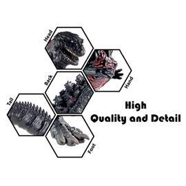 TwCare Juego exclusivo de 6 cifras de acción articuladas móviles Godzilla vs Kong, rey del monstruo, dinosaurio, espinillera, ghidorah, crawler Mechagodzilla, paquete de adornos para tartas