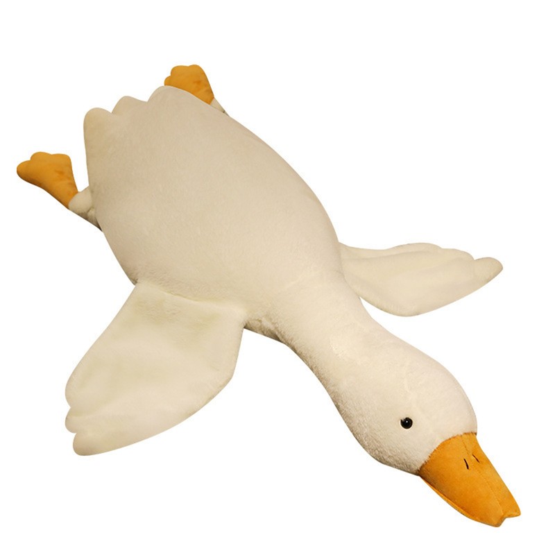 Stuffed Animal Toy Big White Goose Shape Simulation Design Cute