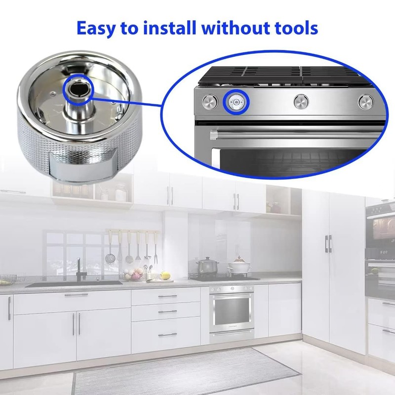 W11156487 Range Knob Compatible for KitchenAid KFED500EBL03, KFED500EBS00, KFED500EBS03, KFED500EBS05,