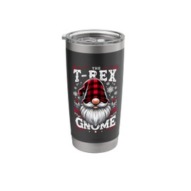 The T-Rex Gnome Matching Family Christmas Pajama Stainless Steel Insulated Tumbler