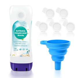 ​Refillable Bottle for Swiffer® Power Mop™, 720ML / 24 FL.OZ Reusable Solution Container, Leak-Resistant Lock, Use Any Liquid Cleaner​