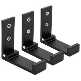 YOCZOX 3 PCS Foldable Wall Hook, Invisible Folding Aluminum Wall Mount Hook Headphones Holder Coat Hook Creative Clothes Hook for Kitchen Bathroom Bedroom, Holds up to 15 KG (Black)