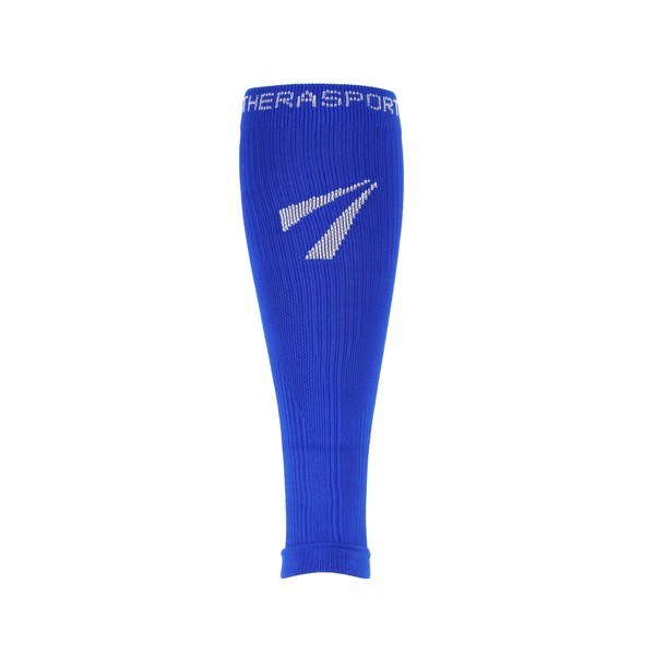THERAFIRM 20-30mmHg Moderate Compression Athletic Performance Leg Sleeves (Blue, Medium)