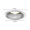 Jesco Lighting TM608ABWH 6-Inch Aperture Line Voltage Trim Recessed Light,