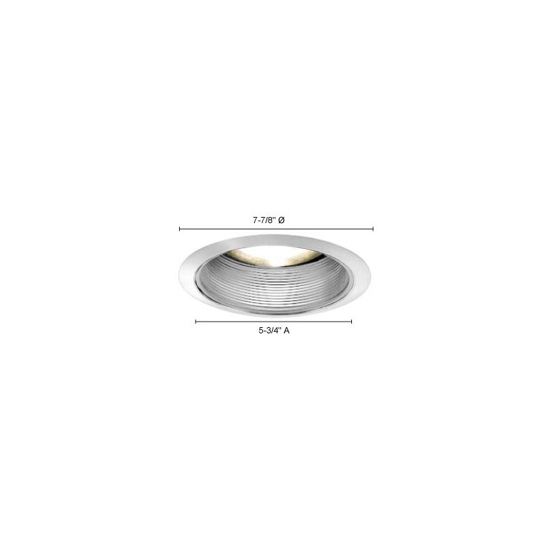 Jesco Lighting TM608ABWH 6-Inch Aperture Line Voltage Trim Recessed Light,