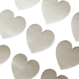 Silver Heart Stickers (x24) - for Cards, Gifts, Anniversary, Valentine & Birthday Presents, Wedding Favours & Party Decoration