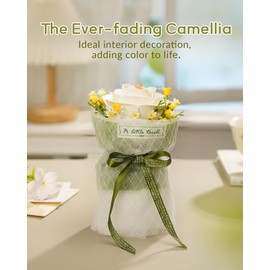 ROKR Flower Building Set Camellia Flower Bouquet 3D Puzzle Model Kits for Adults, DIY Gifts and Home Decoration for Women and Men, Her or Him, Camellia AF011