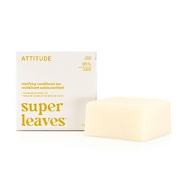 ATTITUDE Clarifying Conditioner Bar, Natural Origin, for Greasy and Oily Hair, Jojoba Oil & Yellow Clay, Clean ingredients, Vegan, Earl Grey & Fresh Cucumber, 3 Oz