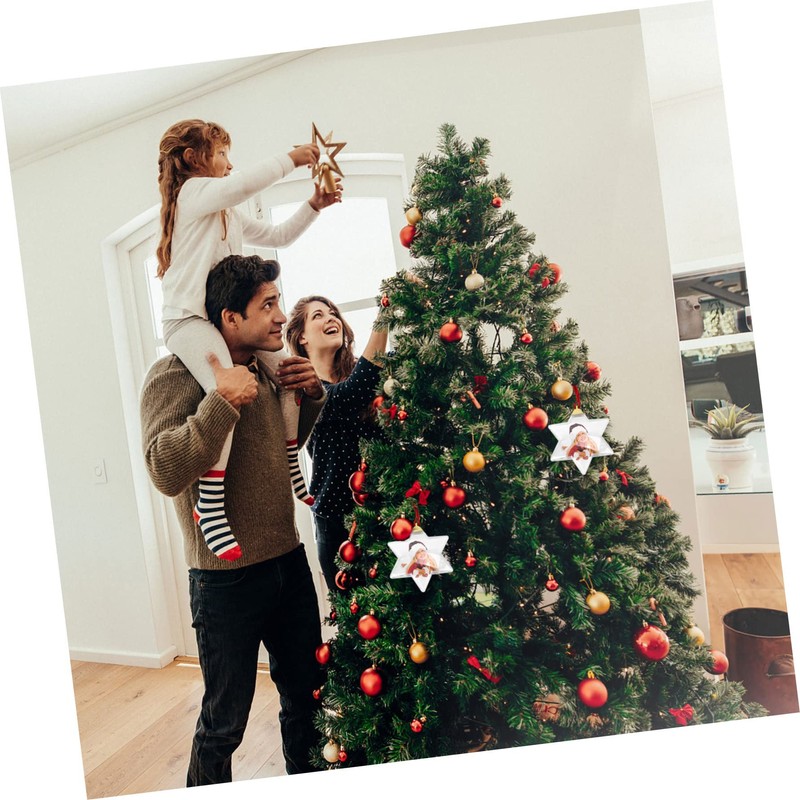 Abaodam 6 Fillable Ornaments Christmas Baubles Hanging Pendant Baubles In