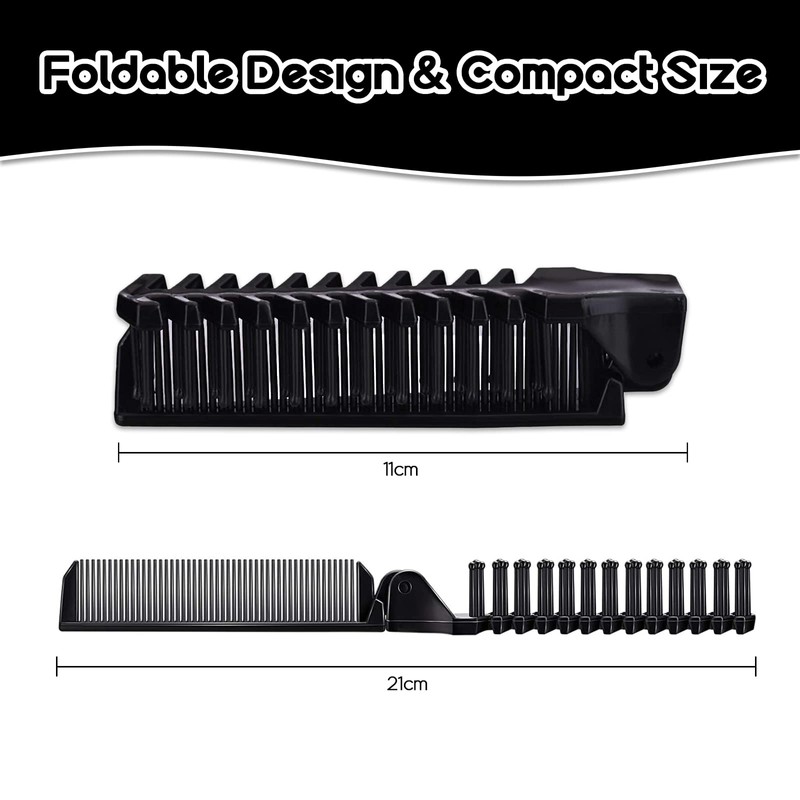 ExceLife Foldable Hair Comb, Travel Pocket Size Collapsible Comb Double