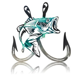 Metal Fish Wall Decorations Metal Art Decorations Christmas Decorations Fishing Decorations Home Decorations (Blue)