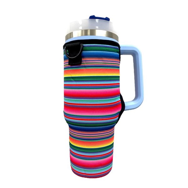 Lit Handlers 40oz Handled Tumbler Sleeve With Carrying Straps -