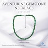 SEA OF ICE Precious Aventurine Gemstone 6mm Round Beads Necklace