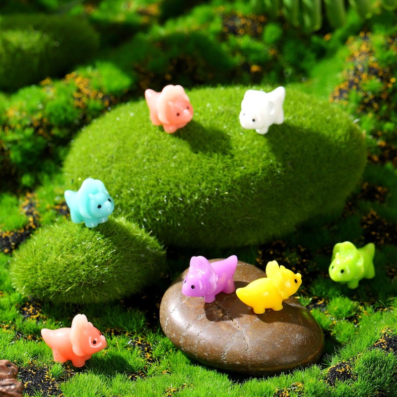 Liliful Mini Resin Dinosaur Figures Small Dinosaur Tiny Dinosaur for