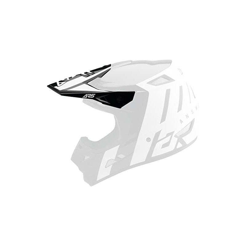 Answer Racing 447100 Helmet Replacement Parts: AR5 Crypto Visor, Black/White