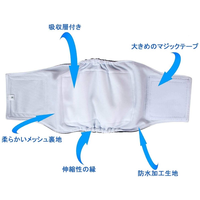 Teamoy Dog Manners Belt, Set of 4, Boy, Mesh Lining,