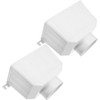 2 Piezas Rainwater Diverter para Downspout en Pvc Blanco, Conexión
