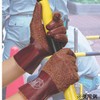TOWA Twaron Natural Rubber Gloves, Brown, No.151, LL, 5 Pairs