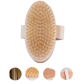 VNDEFUL Fine Pick Pig Bristle Brush Bath Scrub Back Brush Dry Brush Bath Brush.