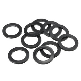 PATIKIL M30 Rubber Flat Washer, 10 Pack 30mm ID 40mm OD 3mm Thick Sealing Spacer Gasket Ring for Faucet Pipe Water Hose Fastener Bolt, Black